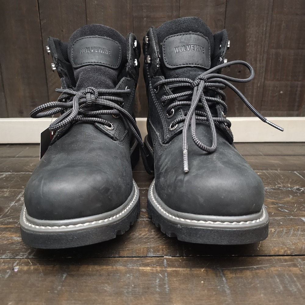 WOLVERINE W10691 Men's Floorhand WP Black Leather Work Boots Size 9M - Picture 3 of 11